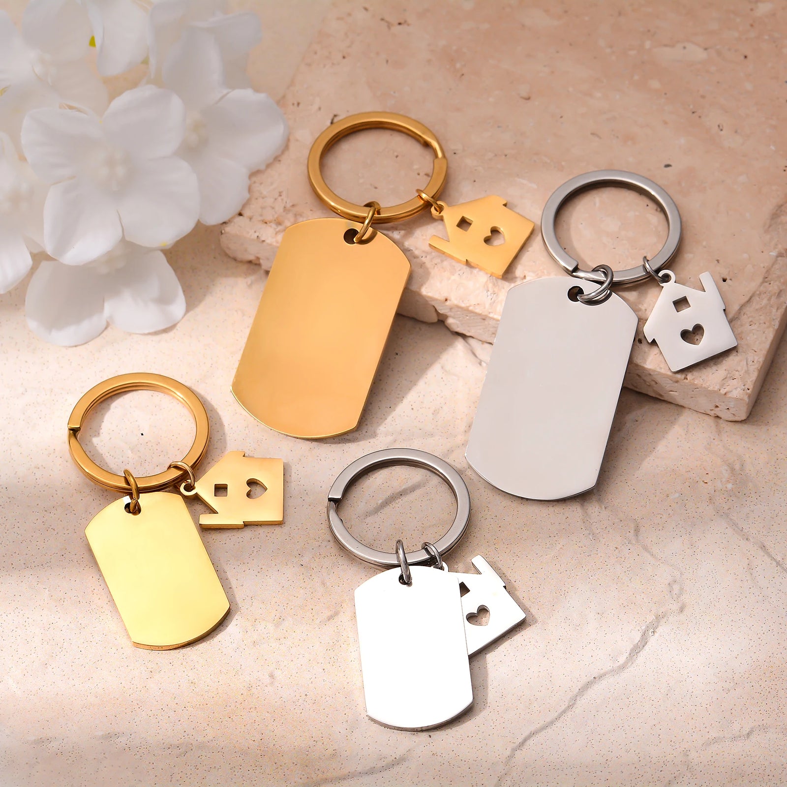 Engraved Photo Keychain Anniversary Gift