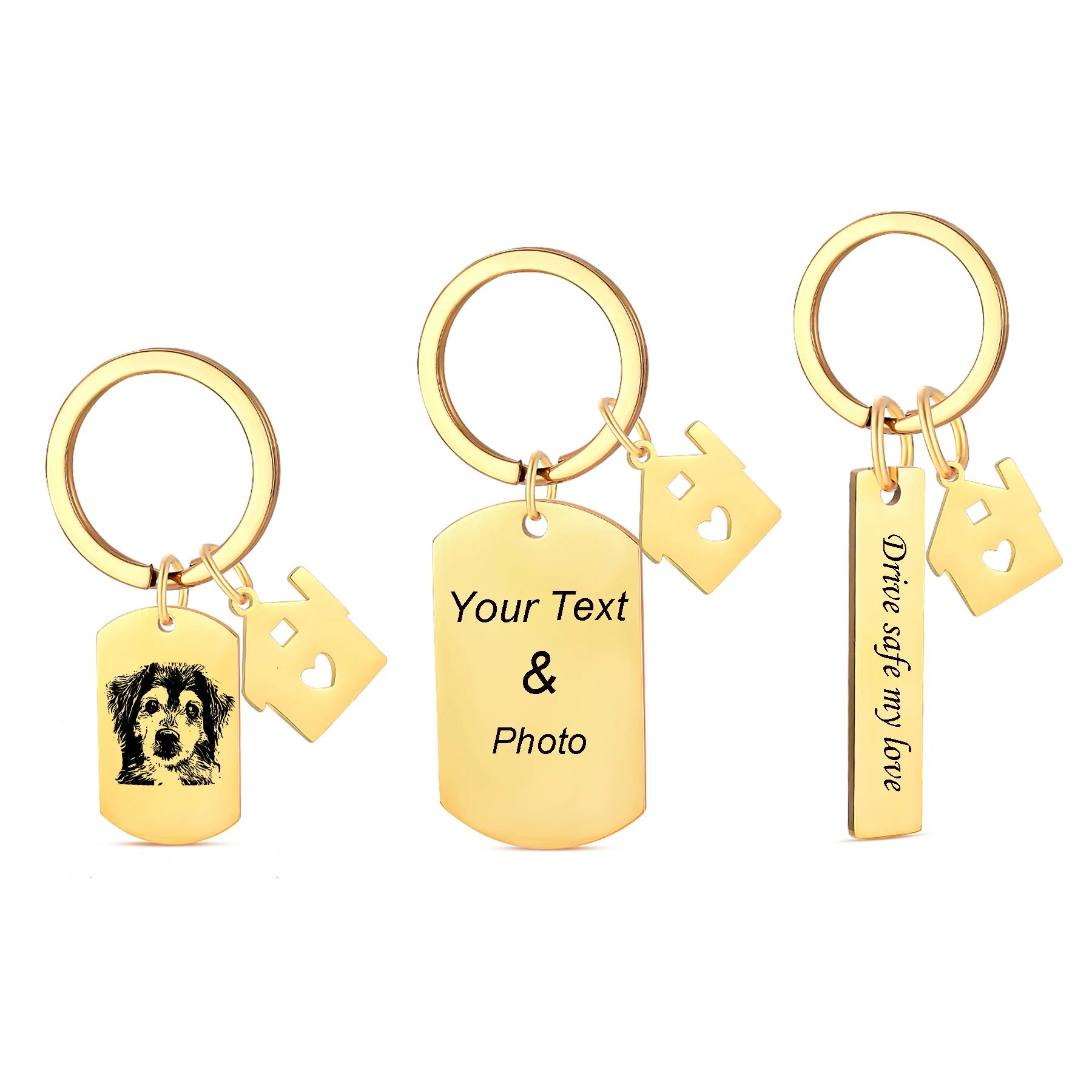 Engraved Photo Keychain Anniversary Gift