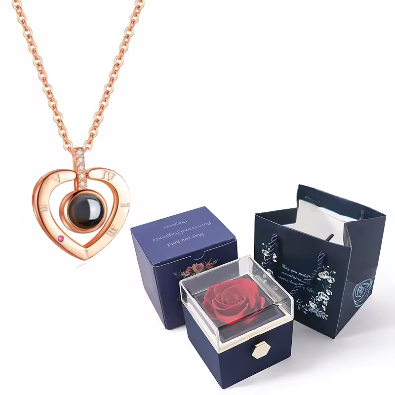 Eternal Rose Box with Necklace
