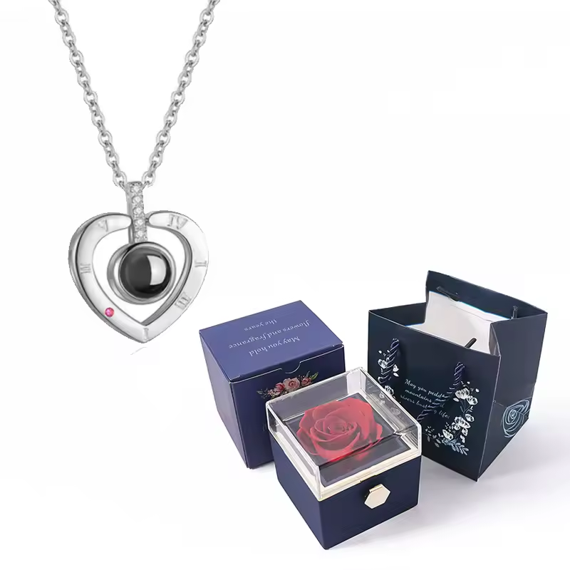 Eternal Rose Box with Necklace