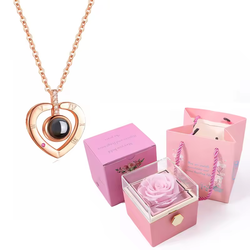 Eternal Rose Box with Necklace