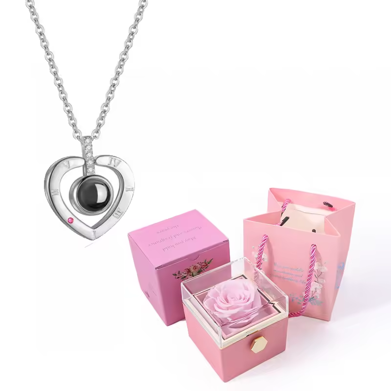 Eternal Rose Box with Necklace