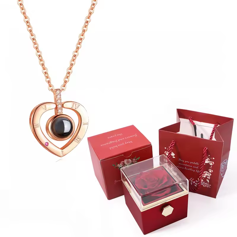 Eternal Rose Box with Necklace