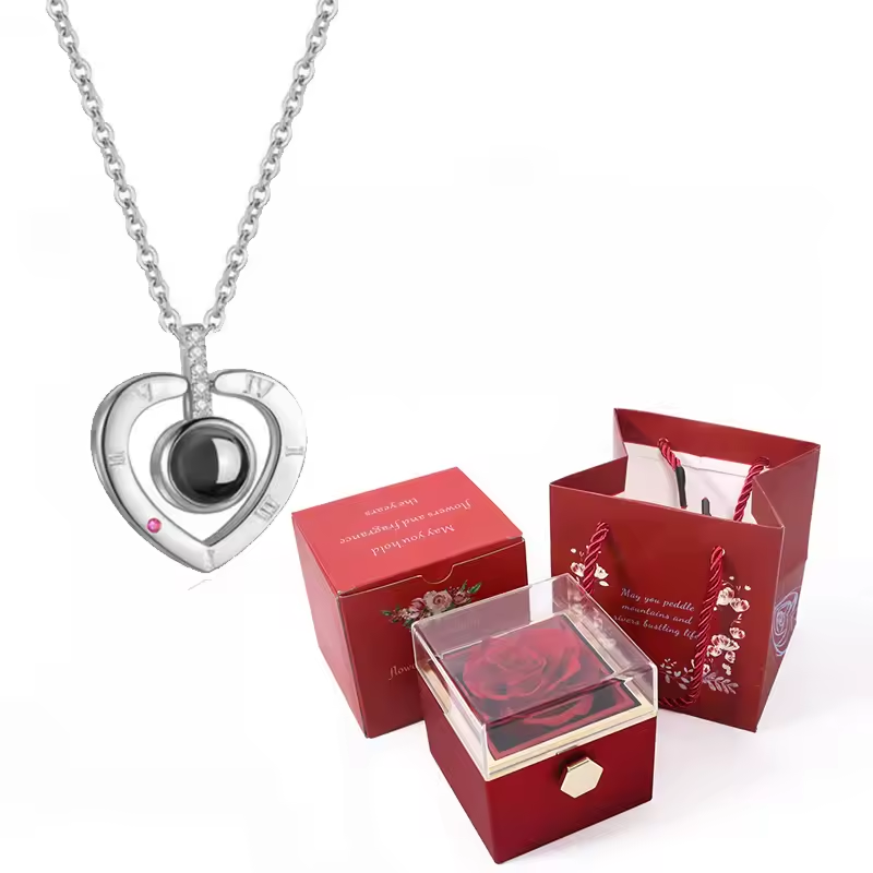 Eternal Rose Box with Necklace