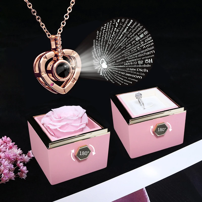Eternal Rose Box with Necklace