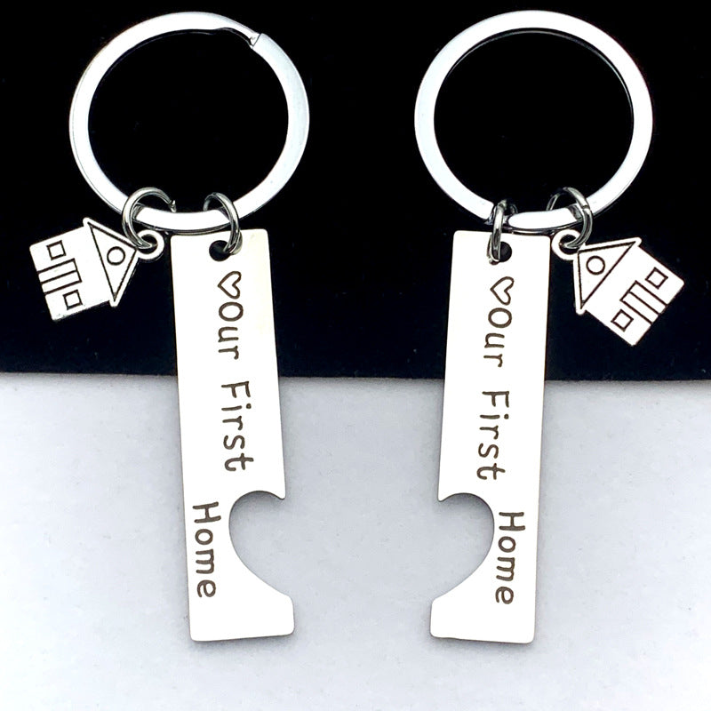 Romantic House Couple Keychain