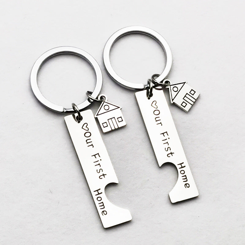First House Couple Keychain