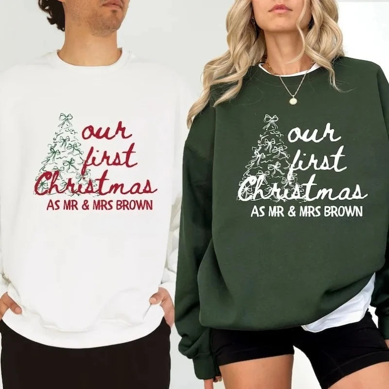 First Christmas as Mr and Mrs Sweatshirt