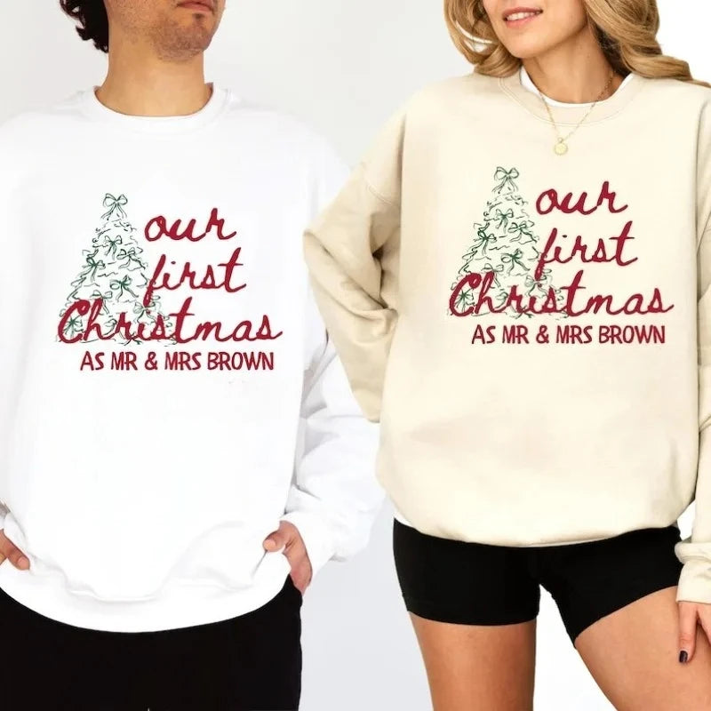 First Christmas as Mr and Mrs Sweatshirt