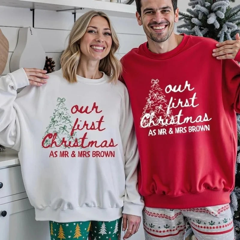 First Christmas as Mr and Mrs Sweatshirt