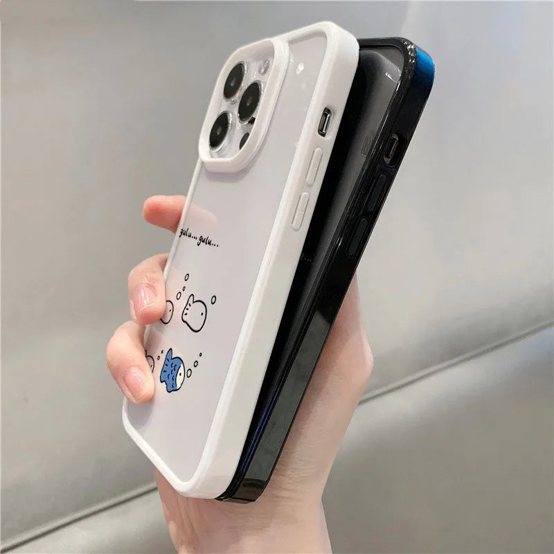 Fish Cat Couple Phone Case
