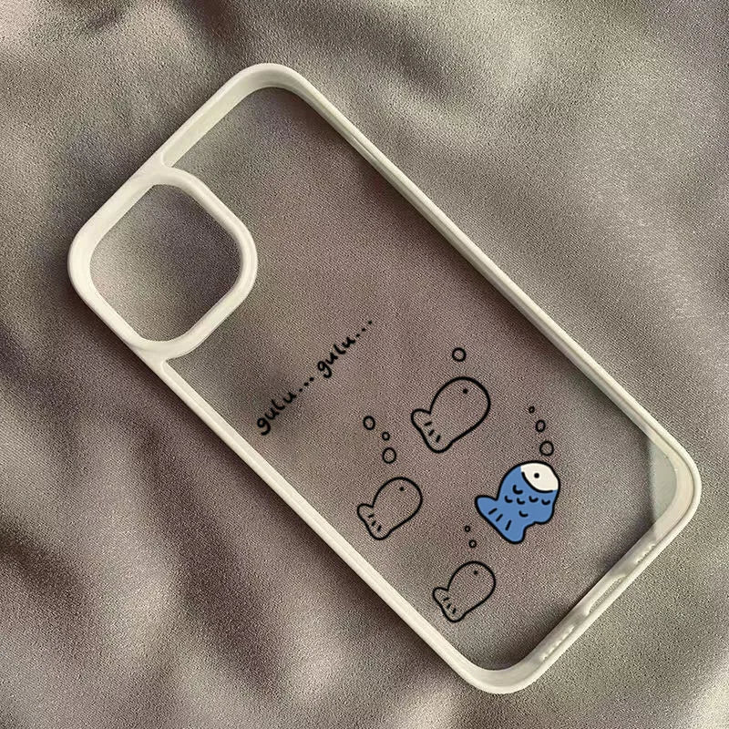 Fish Cat Couple Phone Case