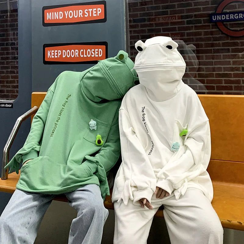 Frog Funny Couple Hoodies