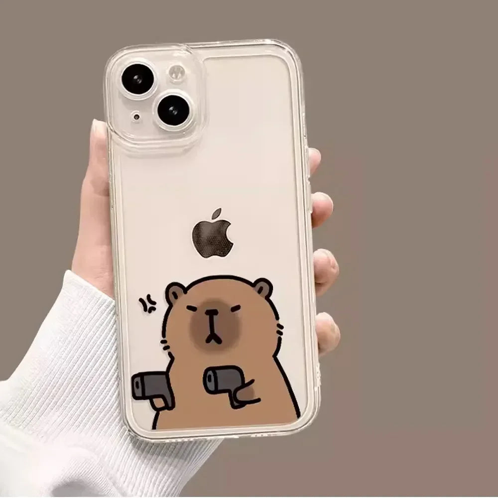 Funny Capybara Couple Phone Case