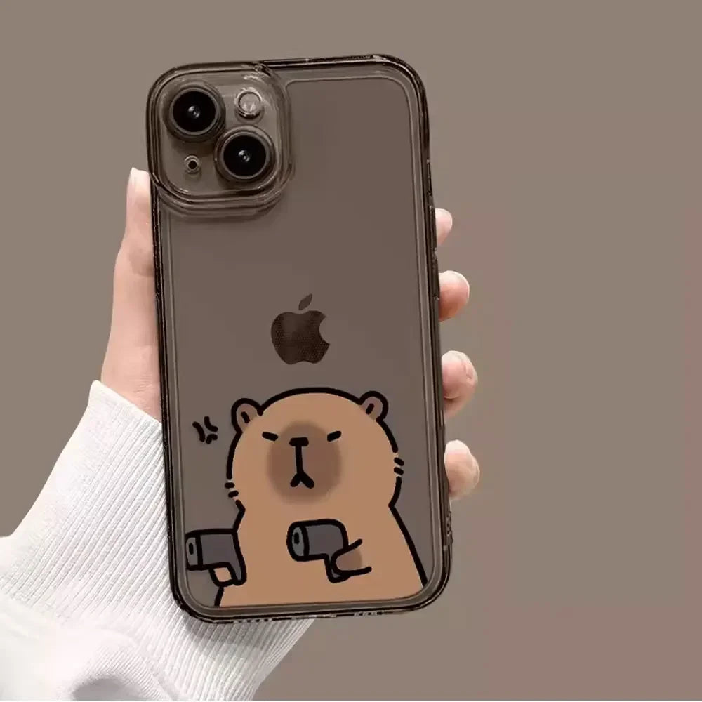 Funny Capybara Couple Phone Case