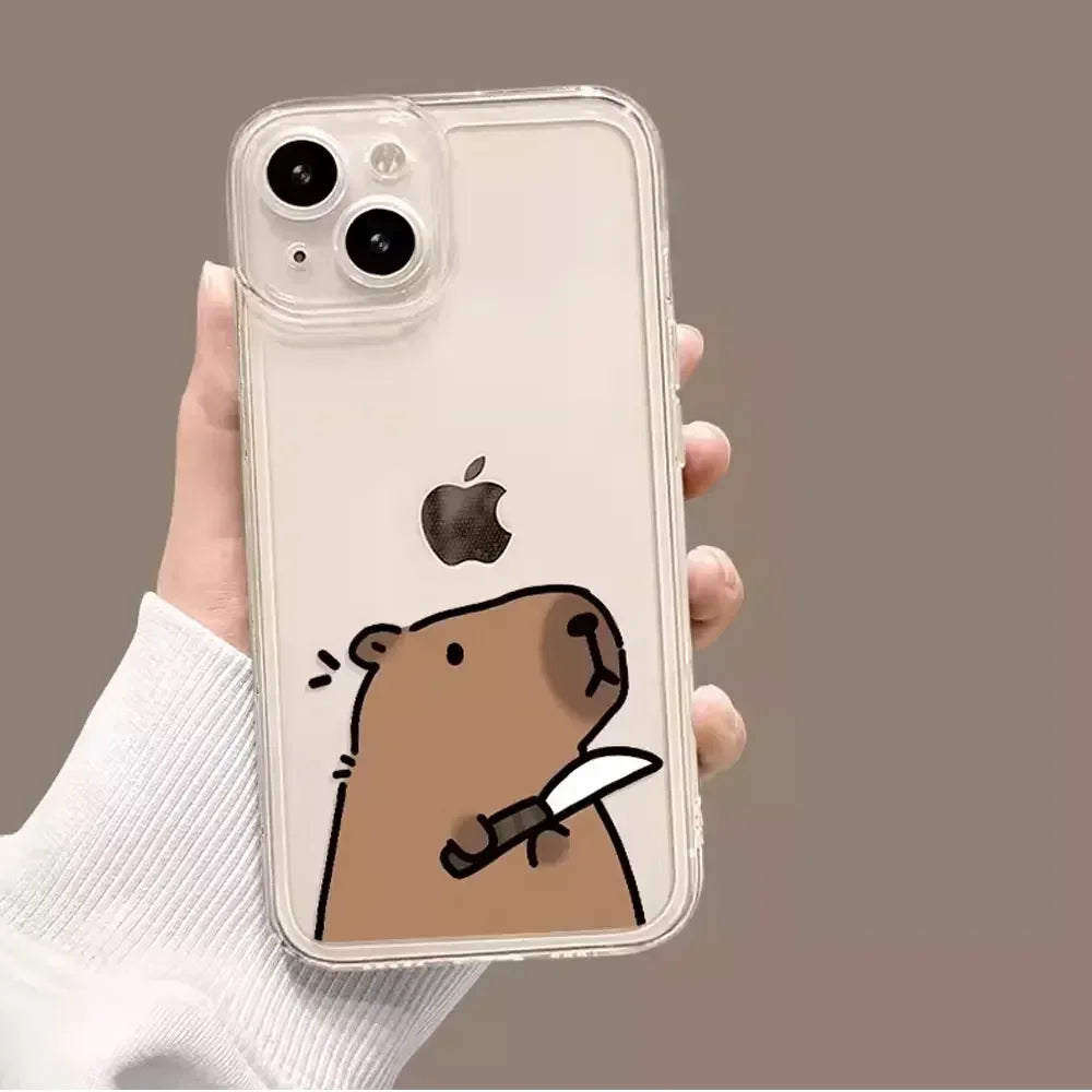 Funny Capybara Couple Phone Case
