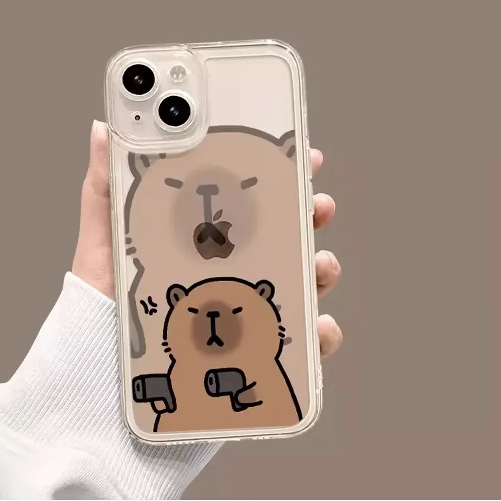 Funny Capybara Couple Phone Case