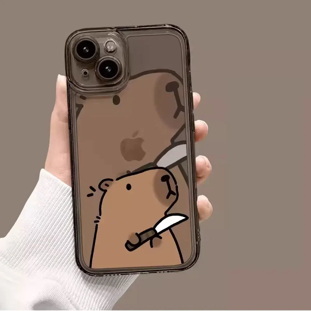 Funny Capybara Couple Phone Case