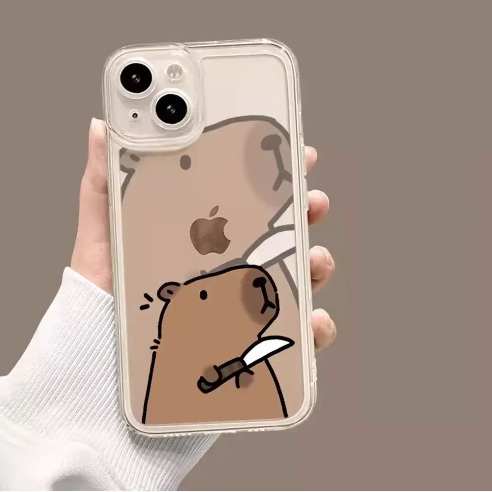 Funny Capybara Couple Phone Case