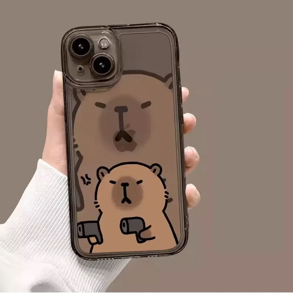 Funny Capybara Couple Phone Case