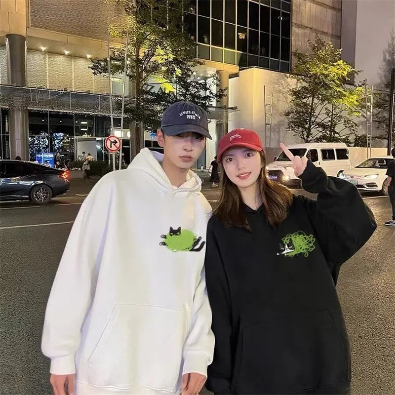 Funny Cat Couple Hoodies