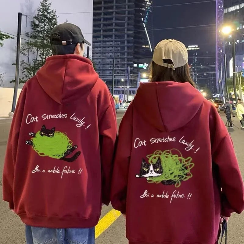 Funny Cat Couple Hoodies