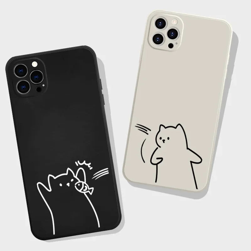 Funny Cat Couple Phone Cases