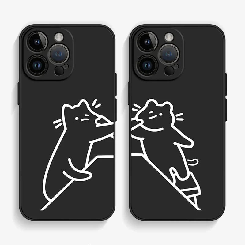 Funny Cats Matching Phone Cases