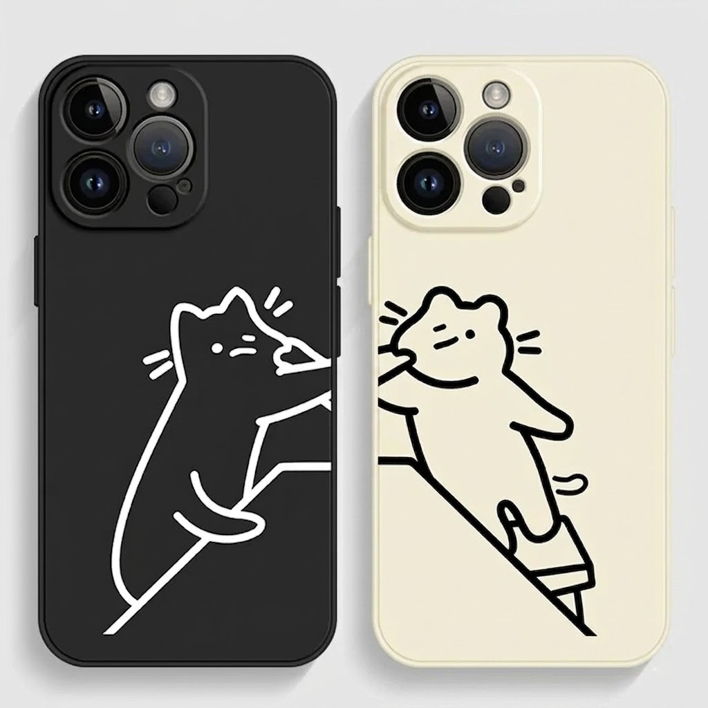 Funny Cats Matching Phone Cases