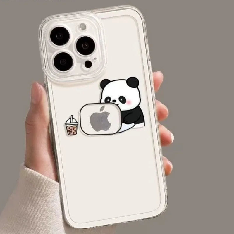 Funny Panda Couple Phone Cases