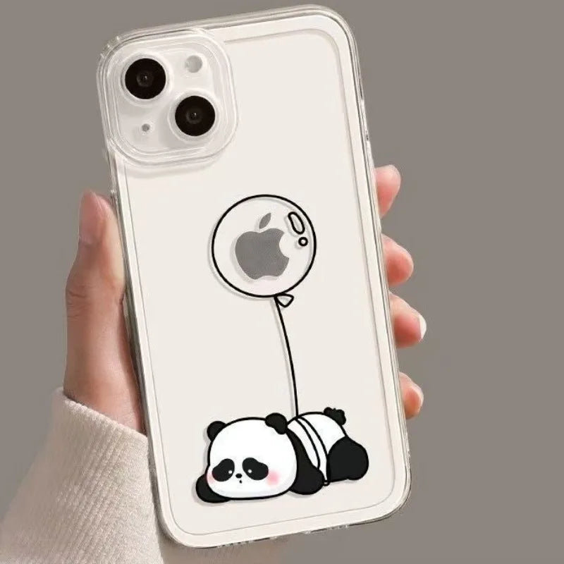 Funny Panda Couple Phone Cases