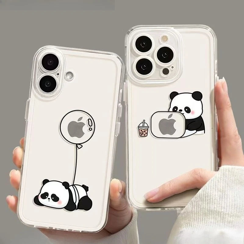 Funny Panda Couple Phone Cases