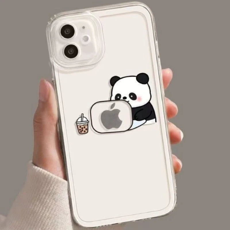 Funny Panda Couple Phone Cases