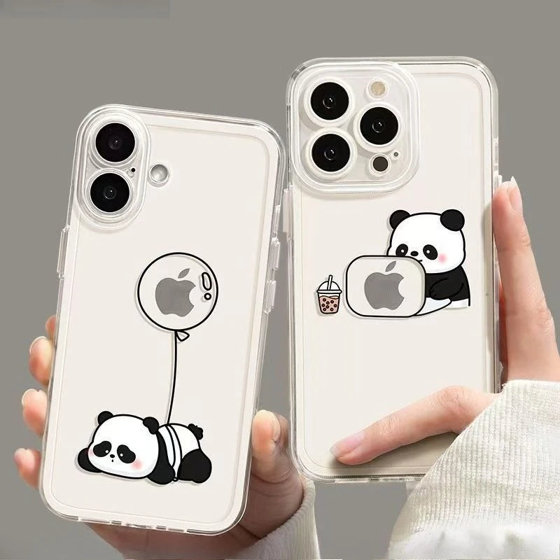 Funny Panda Couple Phone Cases
