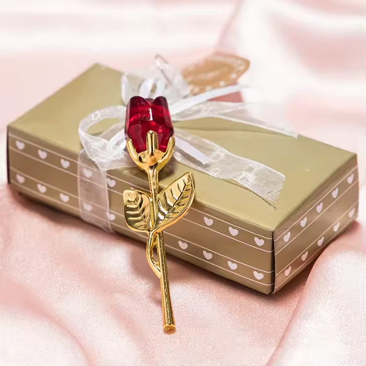 Glass Rose Gift
