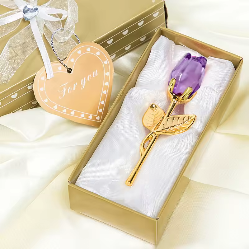 Glass Rose Gift