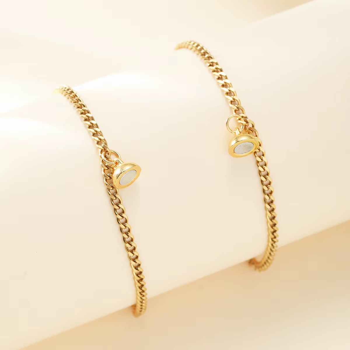 Gold Magnetic Couple Bracelets