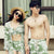Green matching couples swimwear