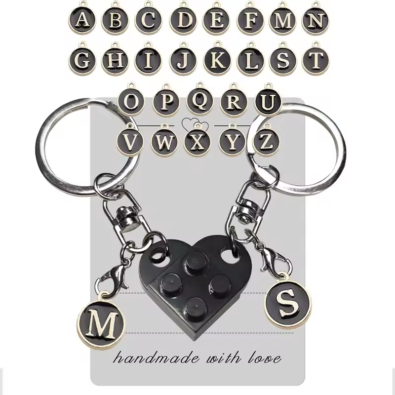 Half Heart Keychain for Couples