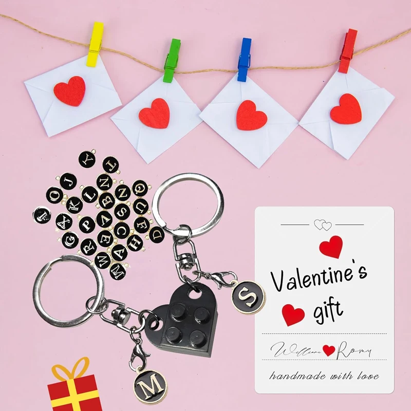 Half Heart Keychain for Couples