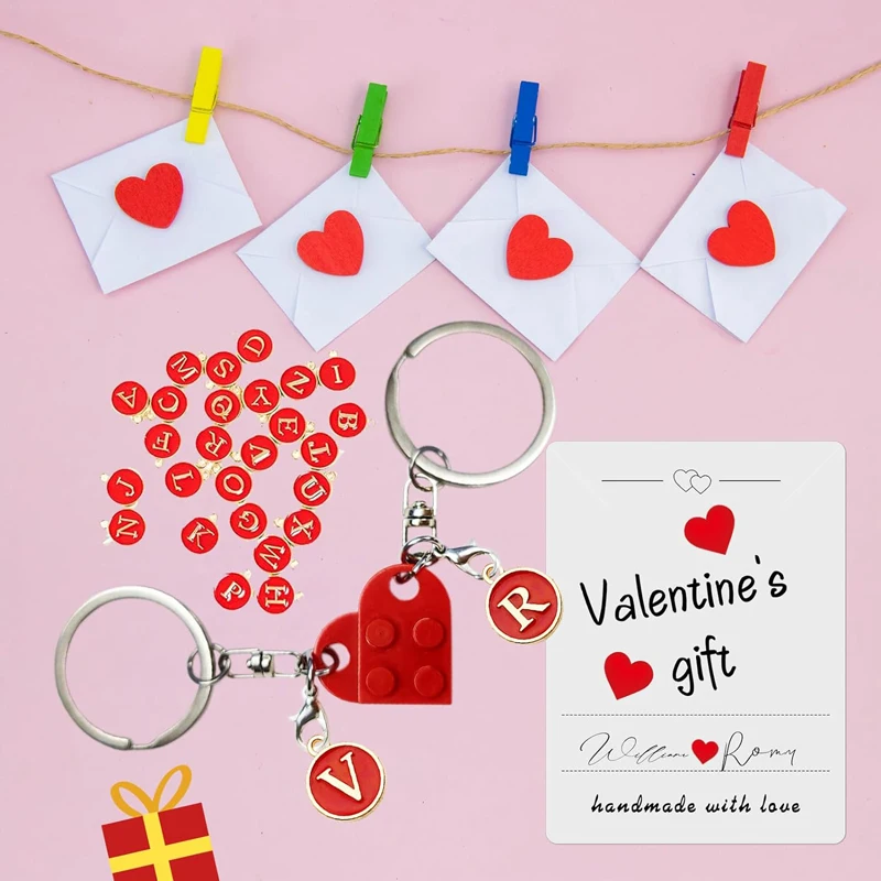 Half Heart Keychain for Couples