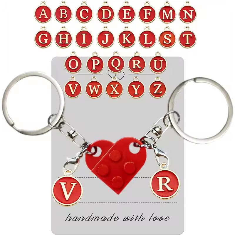 Half Heart Keychain for Couples