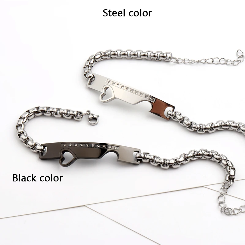 Heart Id Bracelet for Couples