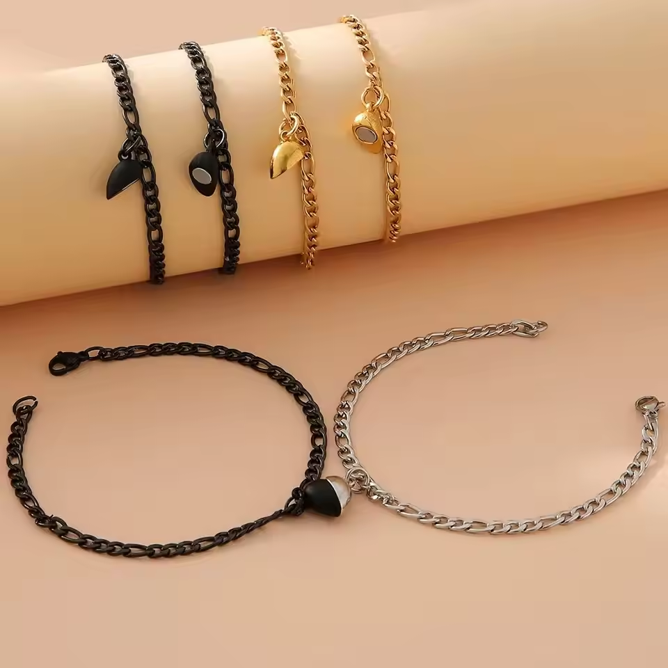 Heart Magnetic Bracelets for Couples
