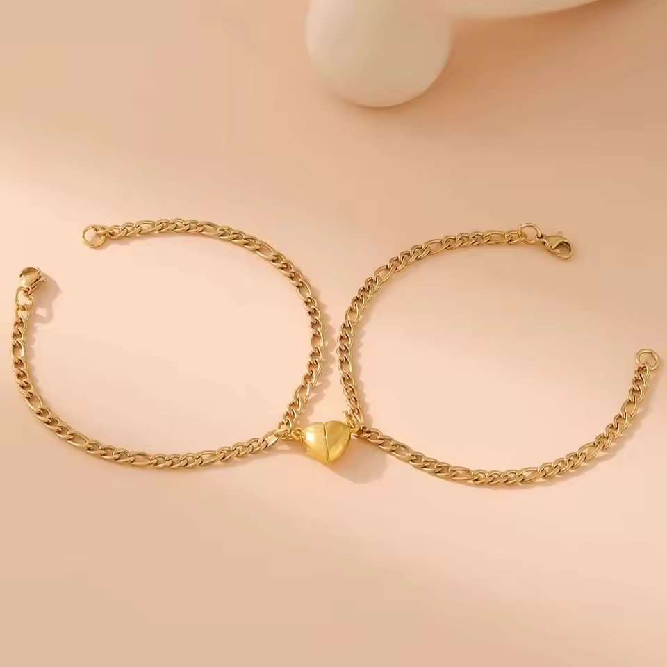 Heart Magnetic Bracelets for Couples