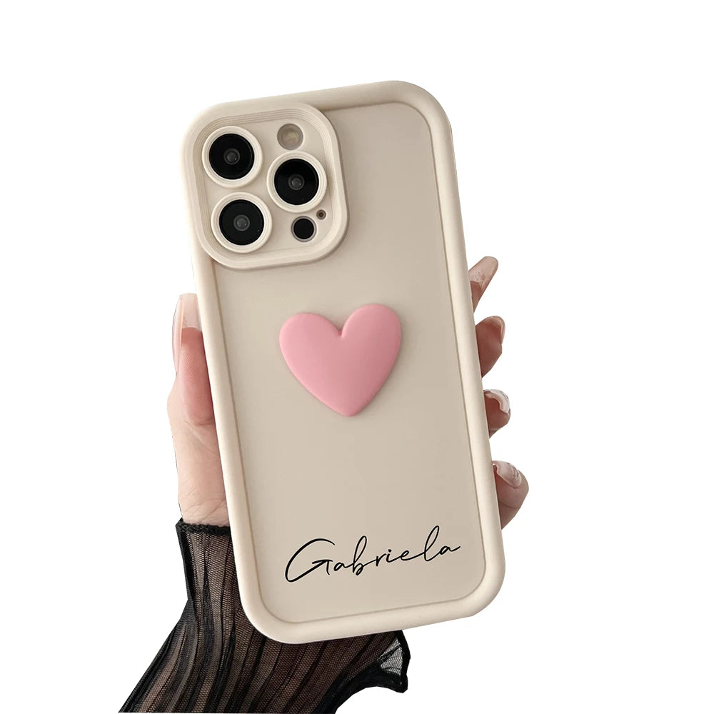 Heart Phone Case with Name
