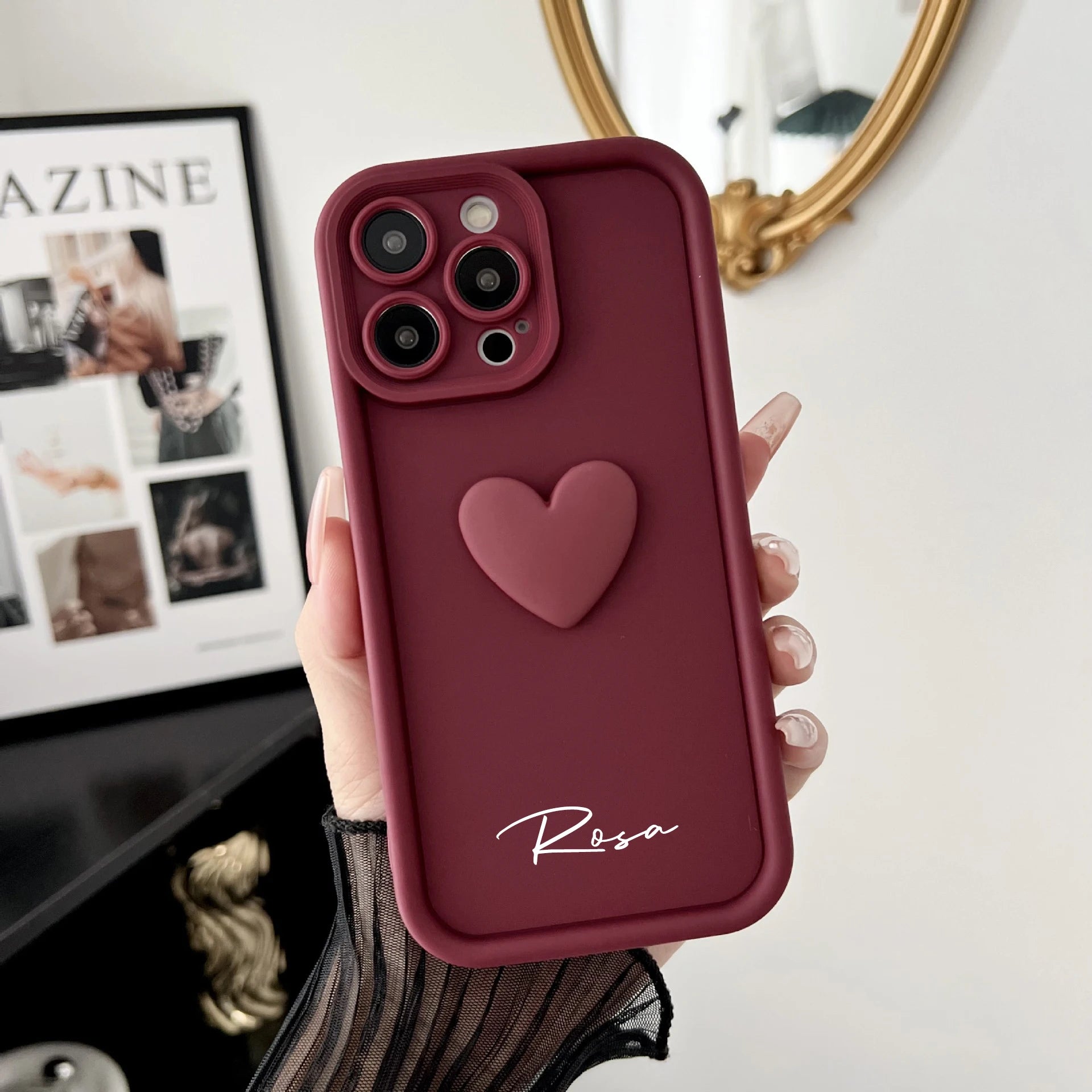Heart Phone Case with Name