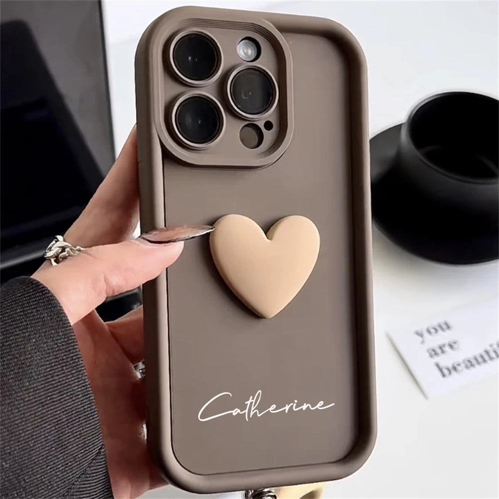 Heart Phone Case with Name