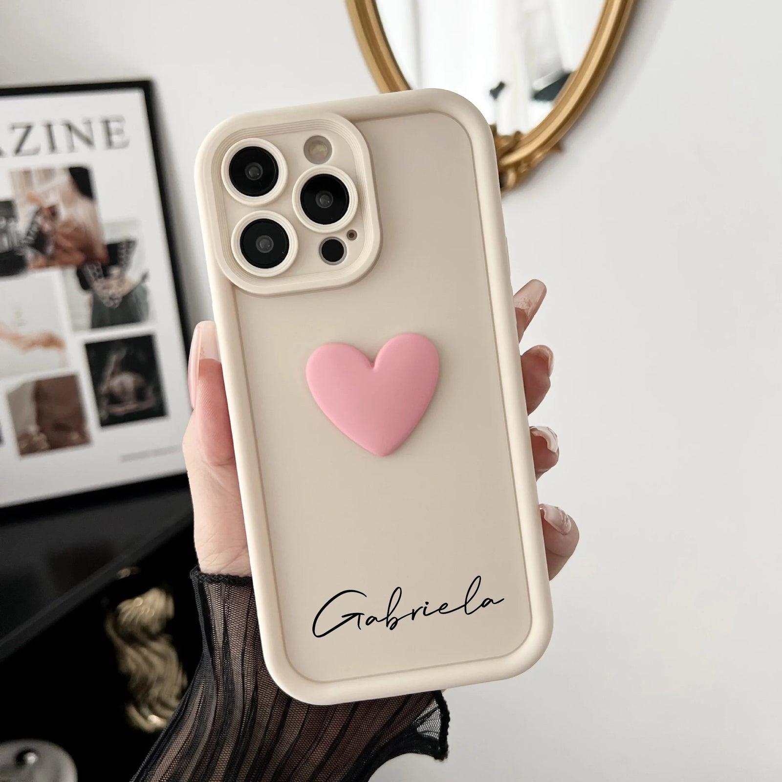 Heart Phone Case with Name