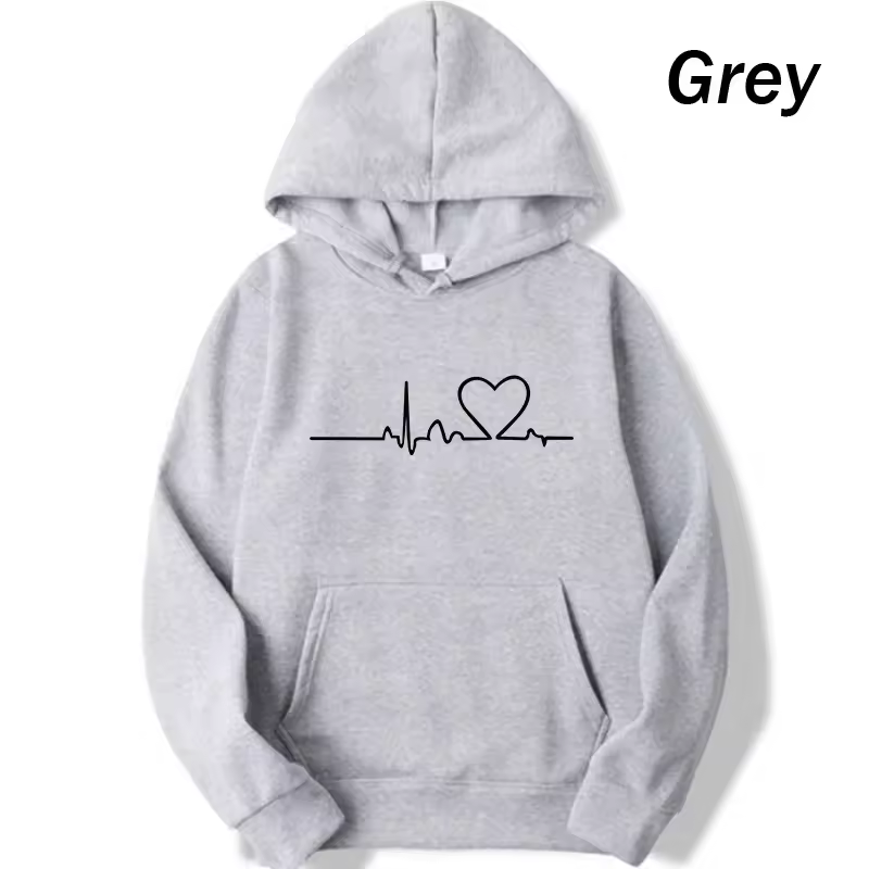 Heartbeat Hoodies for Couples